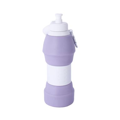 Tomatodo con tapa enroscable plegable silicona morado 600 ml -  Miniso