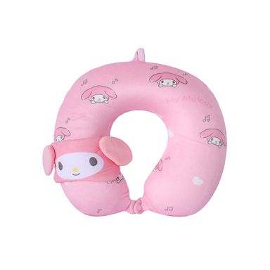 Almohada de viaje con antifaz memory foam rosa 30x30 cm my melody -  Sanrio