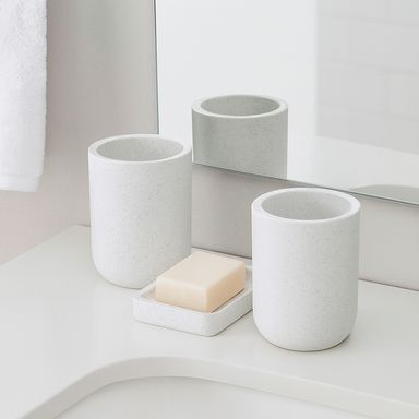 Kit accesorios de baño minimalistas sintéticos 3 piezas -  Miniso