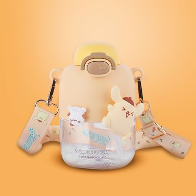 Tomatodo con correa plástico amarillo 550 ml pompompurin sanrio -  Sanrio