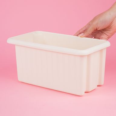 Organizador de escritorio rectangular plástico beige 27x15x12.8 cm -  Miniso