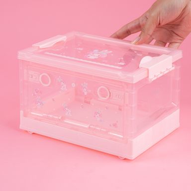 Caja de almacenamiento plegable sintética rosa 22.3x15.5x13.3 cm my melody sanrio -  Sanrio