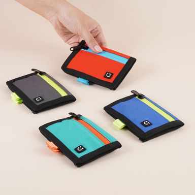 Billetera para hombre bifold textil naranja 12x1 cm -  Miniso