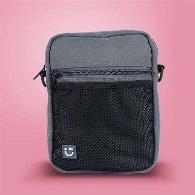 Bolso bandolera minimalista textil gris 16x21 cm -  Miniso
