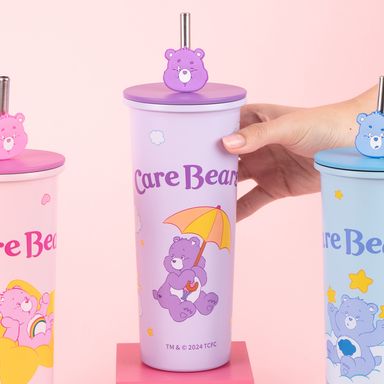 Tomatodo con tapa y sorbete acero inoxidable morado 800 ml generosita ositos cariñositos -  Care Bears