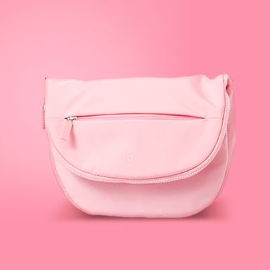 Bolso crossbody minimalista textil rosa 26x19x10 cm -  Miniso