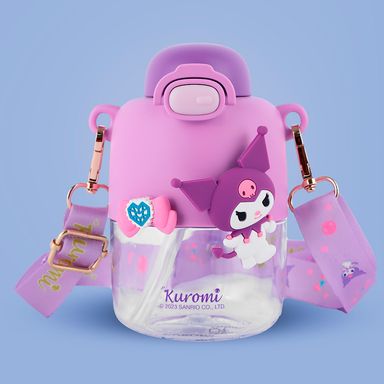 Tomatodo con correa plástico morado 550 ml kuromi sanrio -  Sanrio