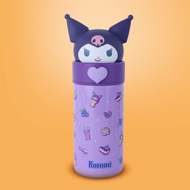Termo con tapa enroscable acero inoxidable morado 350 ml kuromi sanrio -  Sanrio