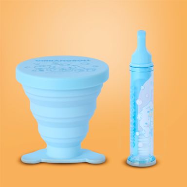 Kit limpieza bucal portátil silicona azul 2 piezas cinnamoroll -  Sanrio