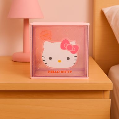 Organizador de escritorio con cajón sintético rosa 9.5x9.5 cm hello kitty sanrio -  Sanrio