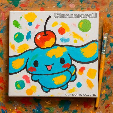 Kit de pintura texturizado 12 piezas cinnamoroll sanrio -  Sanrio Colorful Summer