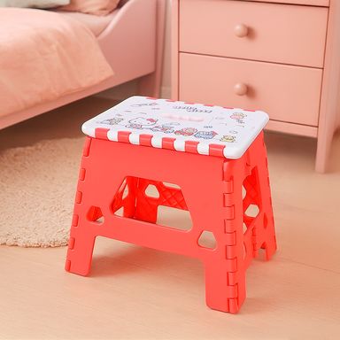 Taburete plegable infantil sintético rojo 31.5x25x22 cm hello kitty sanrio -  Sanrio