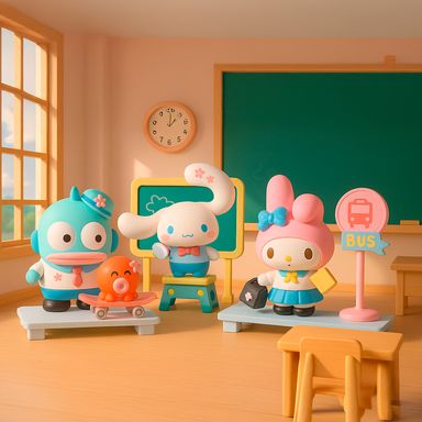 Blind box academia de estrellas 6.6x6.6 cm caja de acrílico sanrio -  Sanrio