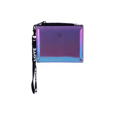 Cartera para mujer holográfica sintética morada 11.5x2x10 cm -  Miniso