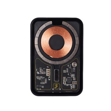 Power bank usb y tipo c negra 9.5x6.4x1.5 cm 5000 mah carga inalámbrica -  Miniso