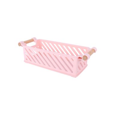 Cesta de almacenamiento rectangular plástico rosa 31x12x8.5 cm -  Miniso