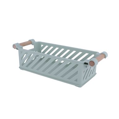 Cesta de almacenamiento rectangular plástico menta 31x12x8.5 cm -  Miniso