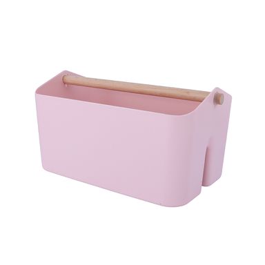 Organizador de escritorio con división plástico rosa 28.2x17x14.8 cm -  Miniso