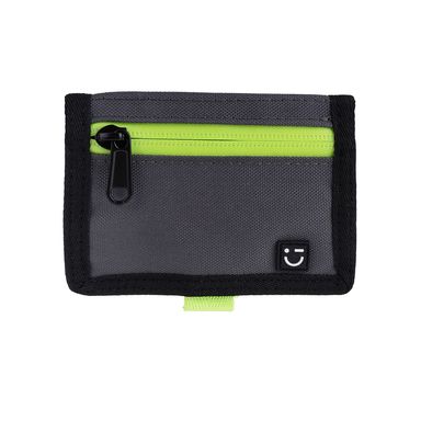 Billetera para hombre bifold textil gris 12x9 cm -  Miniso