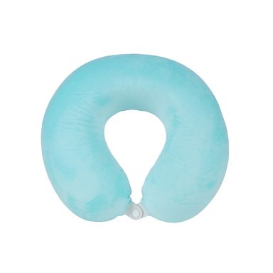 Almohada de viaje memory foam textil verde aqua 30x28 cm -  Miniso