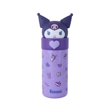 Termo con tapa enroscable acero inoxidable morado 350 ml kuromi sanrio -  Sanrio