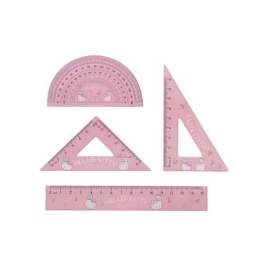 Juego de geometría sintético rosa 4 piezas hello kitty sanrio -  Sanrio