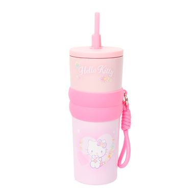 Tomatodo con tapa y sorbete flower language acero inoxidable rosa hello kitty sanrio -  Sanrio