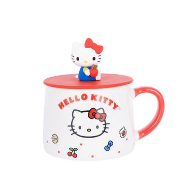 Taza con tapa cerámica blanca 350 ml sanrio -  Sanrio