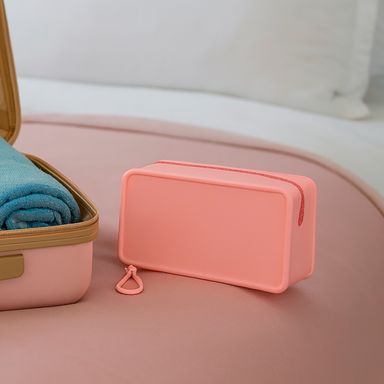 Bolsa de almacenamiento de silicona de la serie cube sugar (mediana) (rosa) -  Miniso