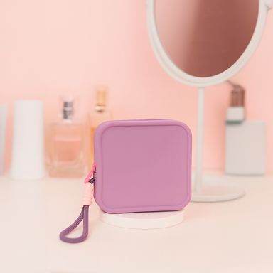 Bolsa de almacenamiento de silicona de la serie cube sugar (pequeña) (morada) -  Miniso