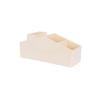 Organizador de plástico portalápices con 4 compartimentos beige -  Miniso