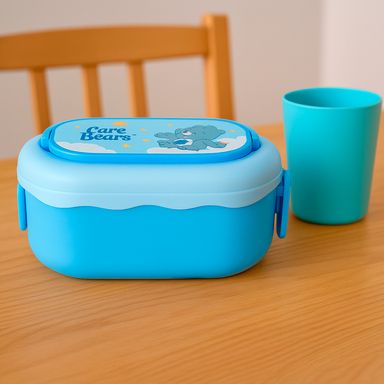 Taper de alimentos plástico azul 1600 ml gruñosito ositos cariñositos -  Care Bears