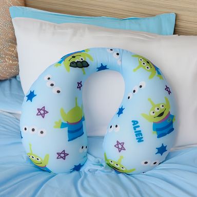 Almohada de viaje infantil memory foam azul 26x21 cm alien toy story disney -  Toy Story