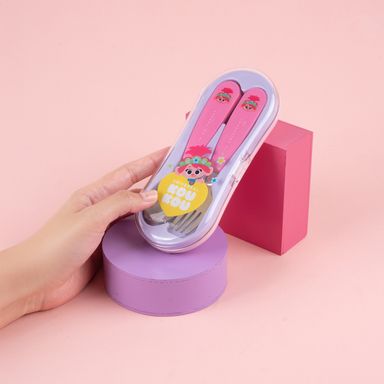 Kit de cubiertos con estuche koukou acero inoxidable rosas 2 piezas -  Koukou Love