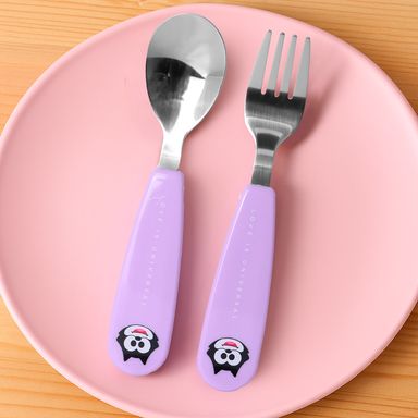 Kit de cubiertos con estuche koukou love acero inoxidable rosa 2 piezas -  Koukou Love