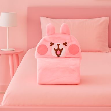 Manta con capucha kanahei textil rosa 140x90 cm -  Kanahei