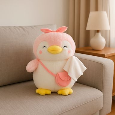 Peluche felpa rosa 23x37 cm pendy -  Mini Family