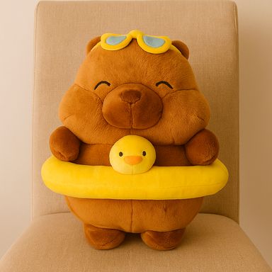 Peluche con inflable de patito felpa 21x30 cm mimi bara -  Mini Family