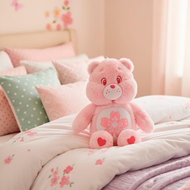 Peluche sakura felpa rosa 27x37 cm alegrosita ositos cariñositos -  Care Bears