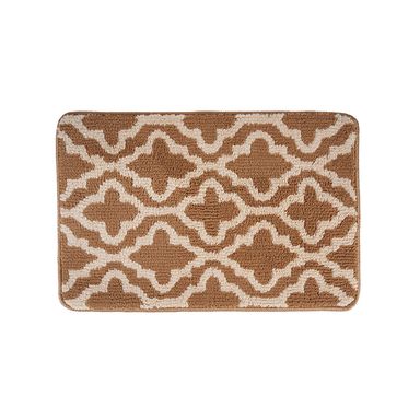 Tapete decorativo bordado 100% poliéster café 60x40 cm -  Miniso
