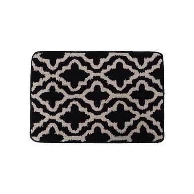 Tapete decorativo bordado 100% poliéster negro 60x80 cm -  Miniso