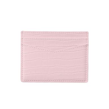 Tarjetero tipo piel de cocodrilo sintético rosa 11x8 cm -  Miniso