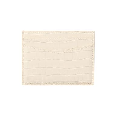 Tarjetero tipo piel de cocodrilo sintético hueso 11x8 cm -  Miniso