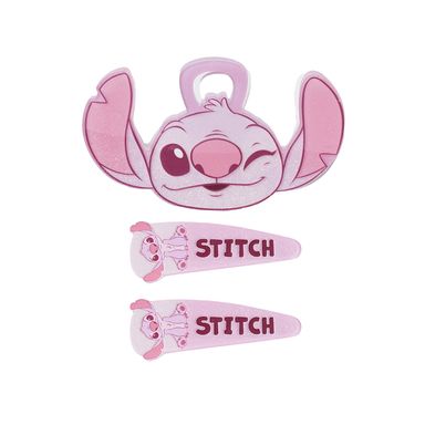 Kit accesorios para cabello sintéticos rosas 3 piezas stitch disney -  Disney