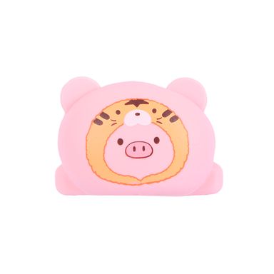 Cartuchera mini family silicona rosa 19.5x6 cm cerdita gigi tigre -  Mini Family