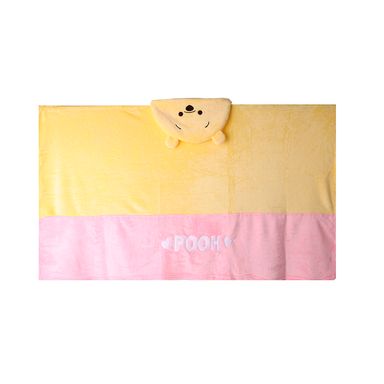 Manta con capucha textil amarilla 140x90 cm winnie pooh disney -  Disney