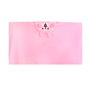 Manta con capucha kanahei textil rosa 140x90 cm -  Kanahei