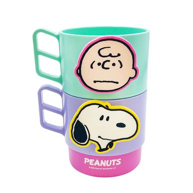 Set tazas vintage sintéticas multicolor snoopy -  Snoopy
