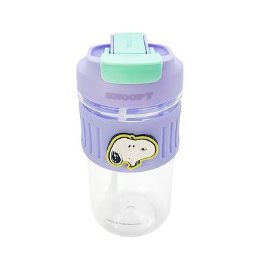 Tomatodo con tapa y sorbete vintage plástico transparente 650 ml snoopy -  Snoopy