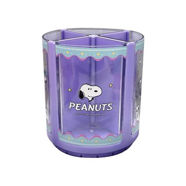 Organizador de escritorio vintage plástico morado portalápices giratorio snoopy -  Snoopy